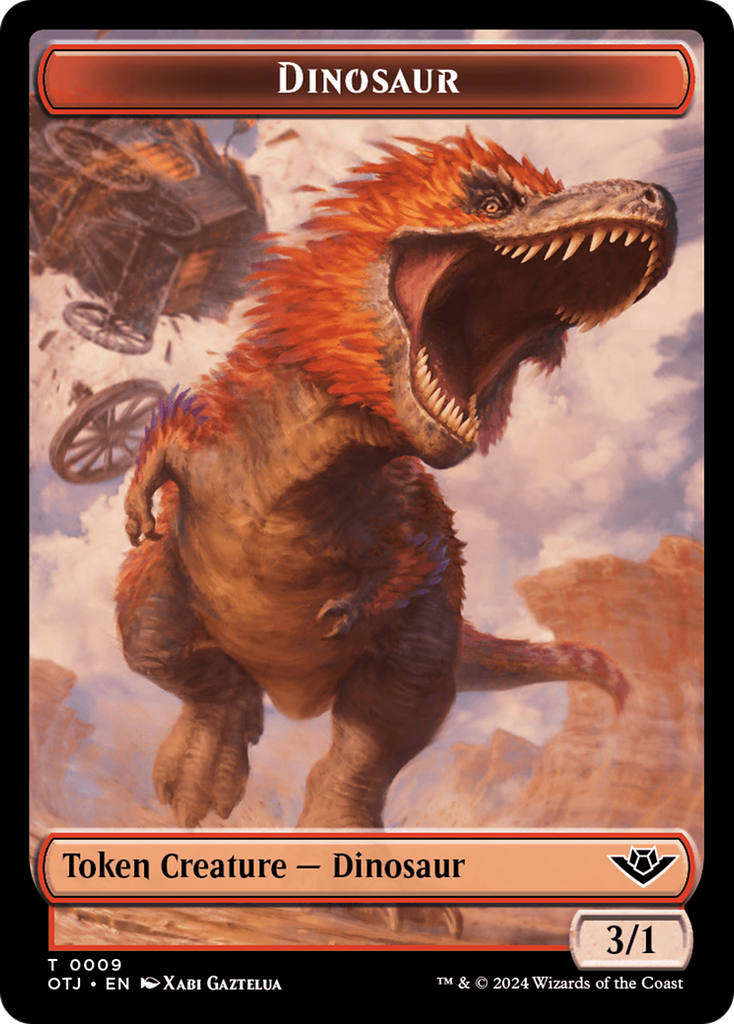 Treasure // Dinosaur Double-Sided Token [Outlaws of Thunder Junction T