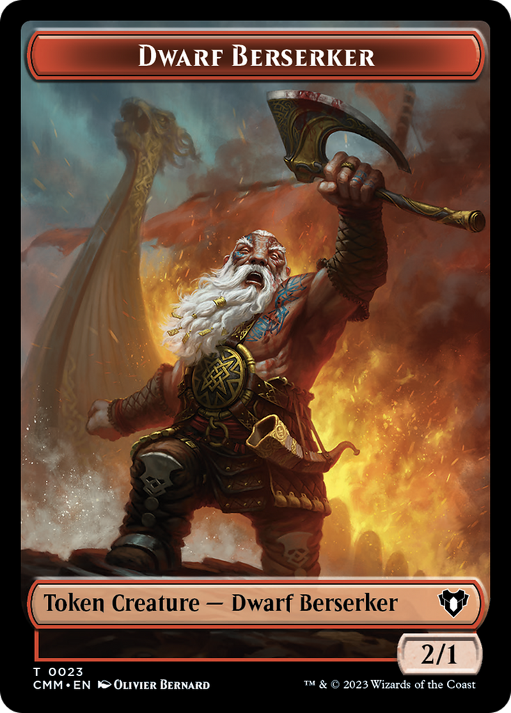 mtg berserker cards Dwarf Berserker Token [Commander Masters Tokens]