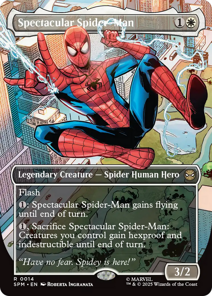 【美品】Spectacular Spider-Man 　mtg Spectacular Spider-Man (Borderless) [Marvel's Spider-Man]