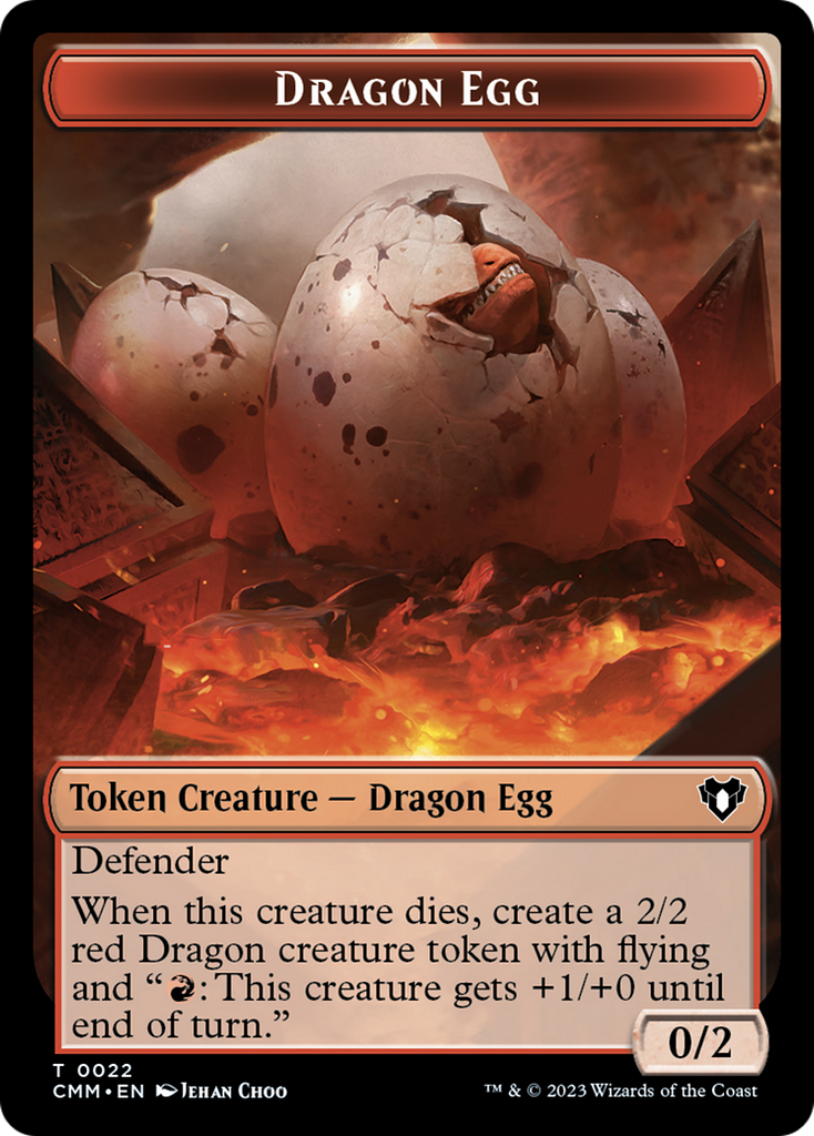 mtg cards that create egg tokens Dragon Egg Token [Commander Masters Tokens]
