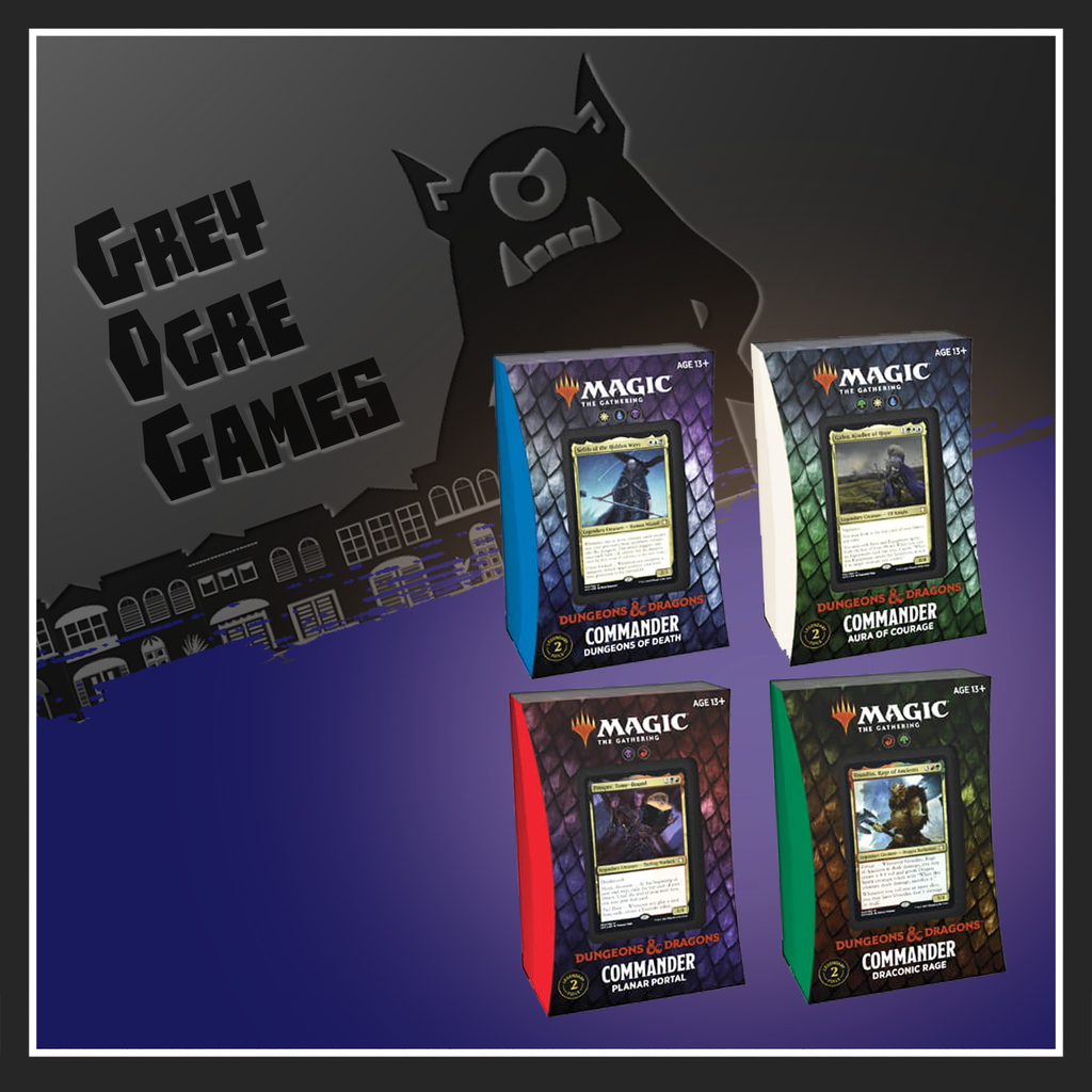 mtg afr commander decks Magic: The Gathering Adventures in The Forgotten Realms Deck Planar Portal (Red-Black) : Toys & Games book treatment reminiscent of early Monster Manuals AFR - Red & Blue