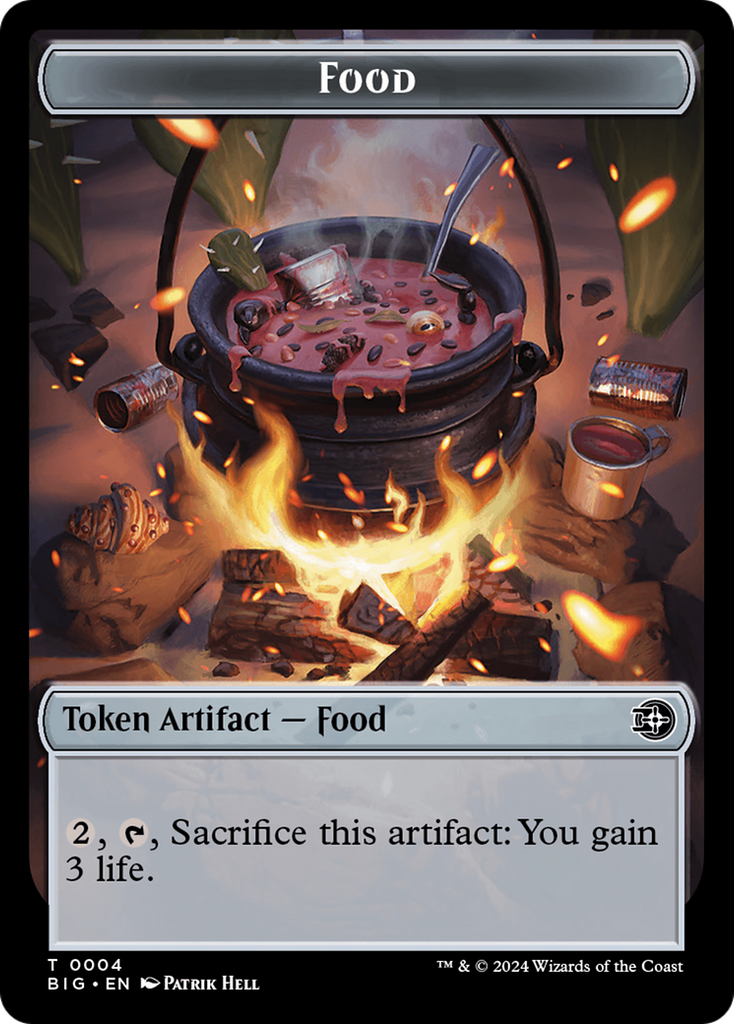 Treasure // Food (0004) Double-Sided Token [Outlaws of Thunder Junctio