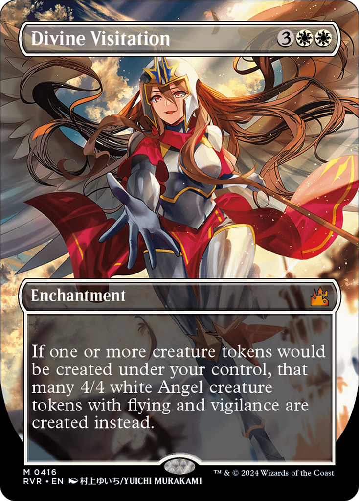 mtg anime art cards Divine Visitation (Anime Borderless) [Ravnica Remastered]