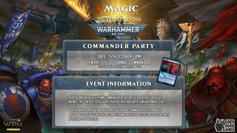 Warhammer 40k Commander Party Warhammer 40k Commander Party