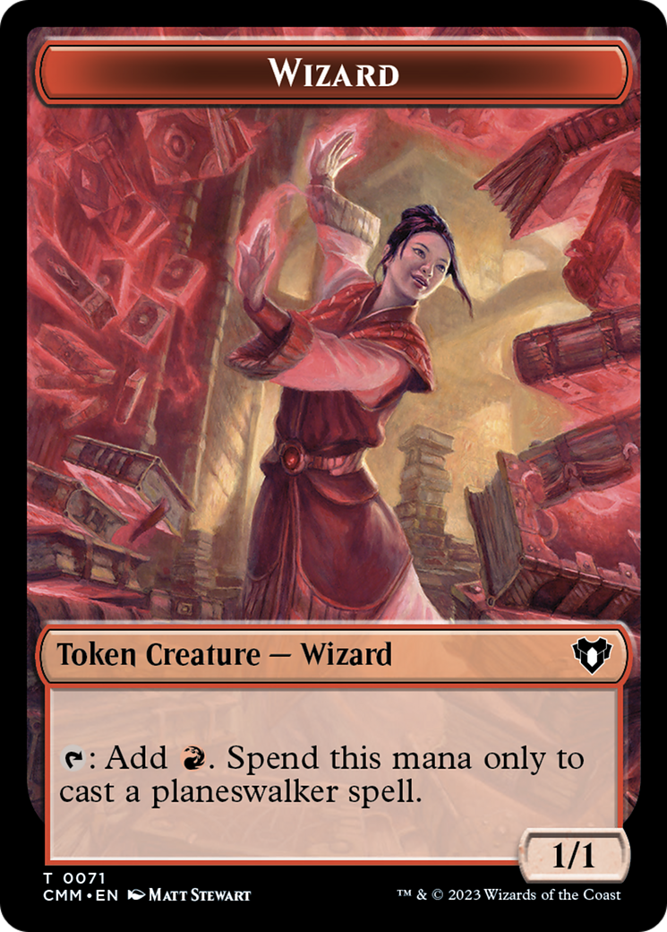 Chandra, Awakened Inferno Emblem // Wizard Double-Sided Token [Command Chandra, Awakened Inferno Emblem // Wizard Double-Sided Token [Command