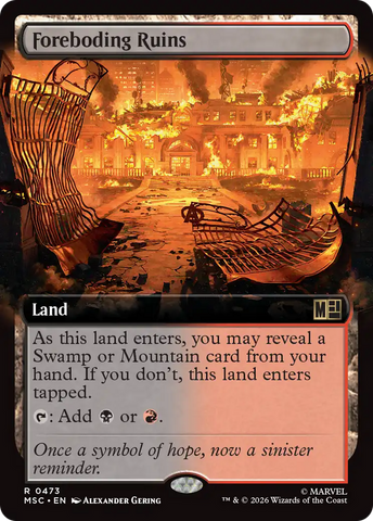 Foreboding Ruins (Extended Art) [Marvel Super Heroes Commander]