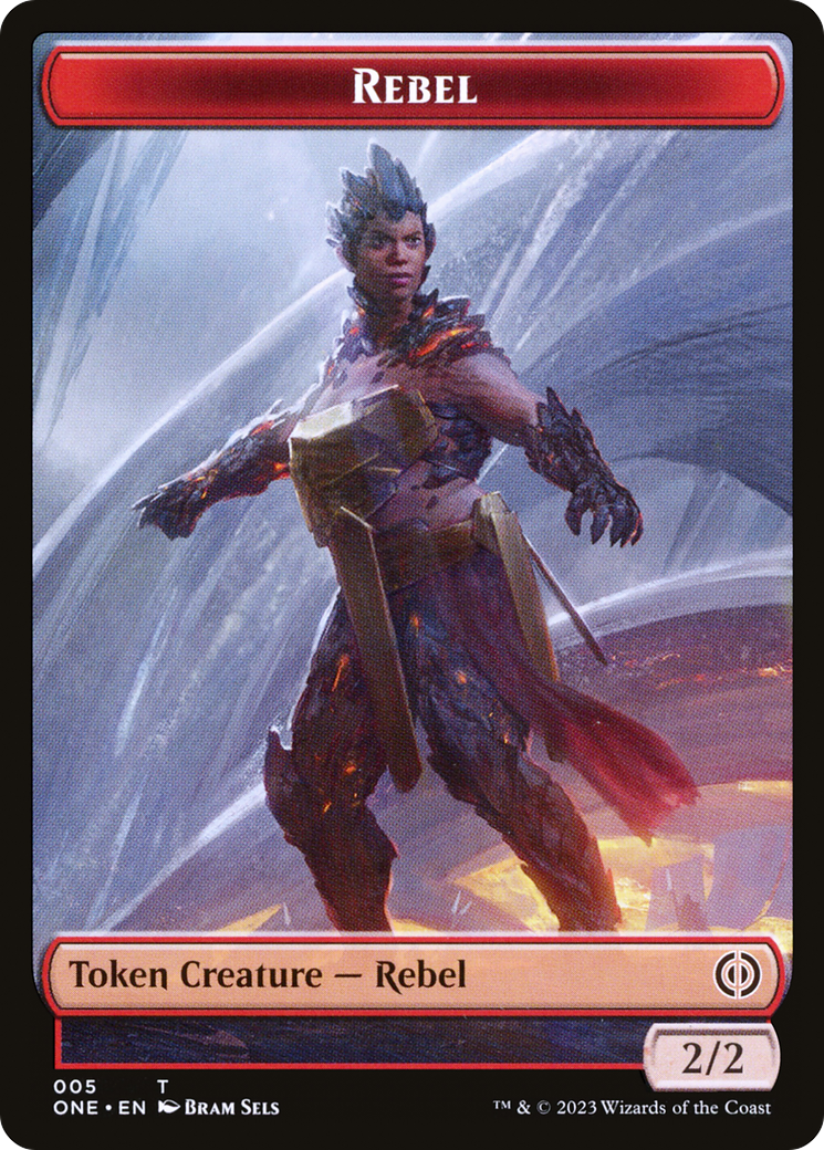 Rebel // Phyrexian Mite (012) Double-Sided Token [Phyrexia: All Will B Rebel // Phyrexian Mite (012) Double-Sided Token [Phyrexia: All Will B