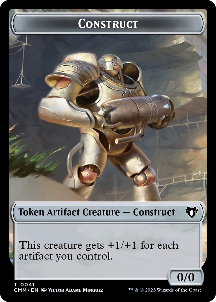 mtg card that doubles tokens Thopter // Construct (41) Double-Sided Token [Commander Masters Tokens