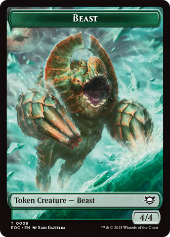 Beast (0006) // Elemental (0007) Double-Sided Token [Edge of Eternities Commander Tokens]