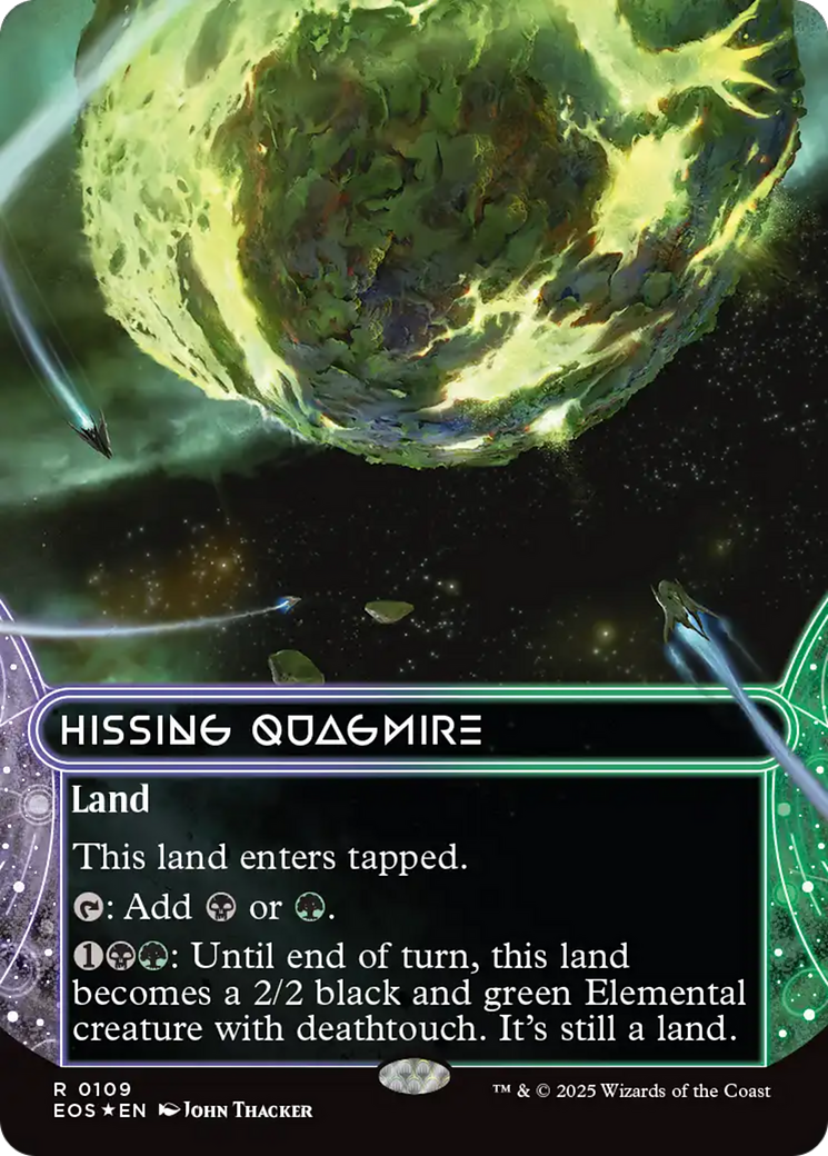 Hissing Quagmire (0109) (Borderless) (Galaxy Foil) [Edge of Eternities: Stellar Sights]