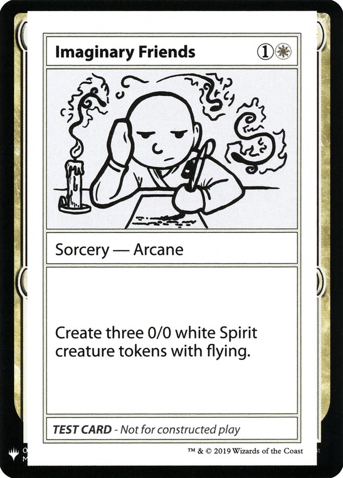 mtg playtest cards Imaginary Friends [Mystery Booster Playtest Cards]