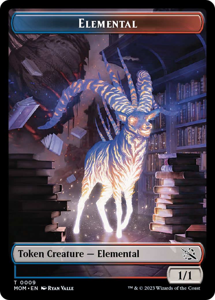 Elemental (9) // Wrenn and Realmbreaker Emblem Double-Sided Token [Mar Elemental (9) // Wrenn and Realmbreaker Emblem Double-Sided Token [Mar