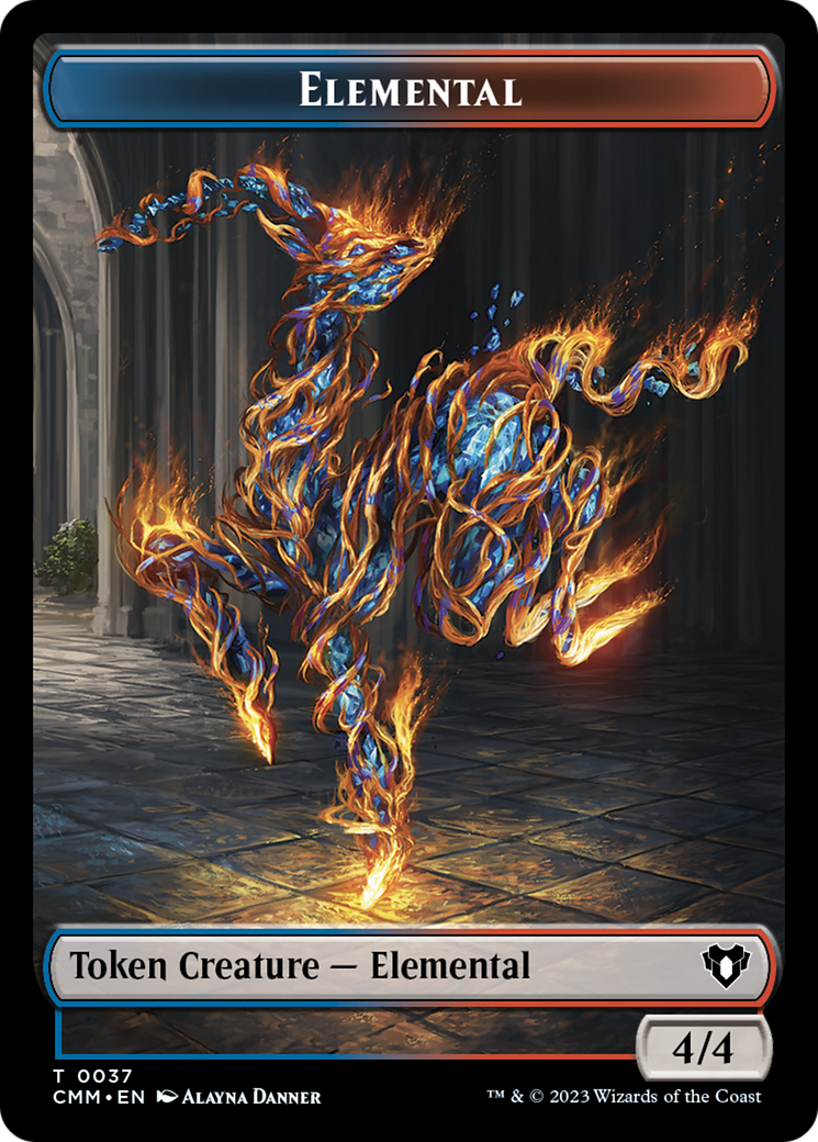 mtg cards that make elemental tokens Token (*/*) by Joel Biske This creatures power and toughness are equal to the number of creatures you control. Elemental Token (Blue/Red) x4 Eventide