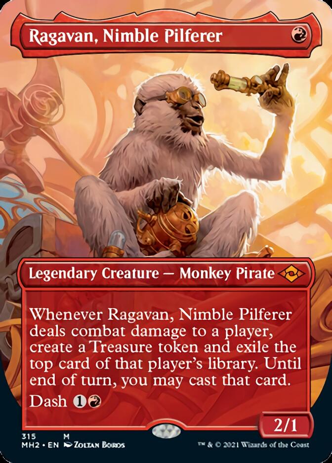 Ragavan, Nimble Pilferer (Borderless Alternate Art) [Modern Horizons 2 Ragavan, Nimble Pilferer (Borderless Alternate Art) [Modern Horizons 2