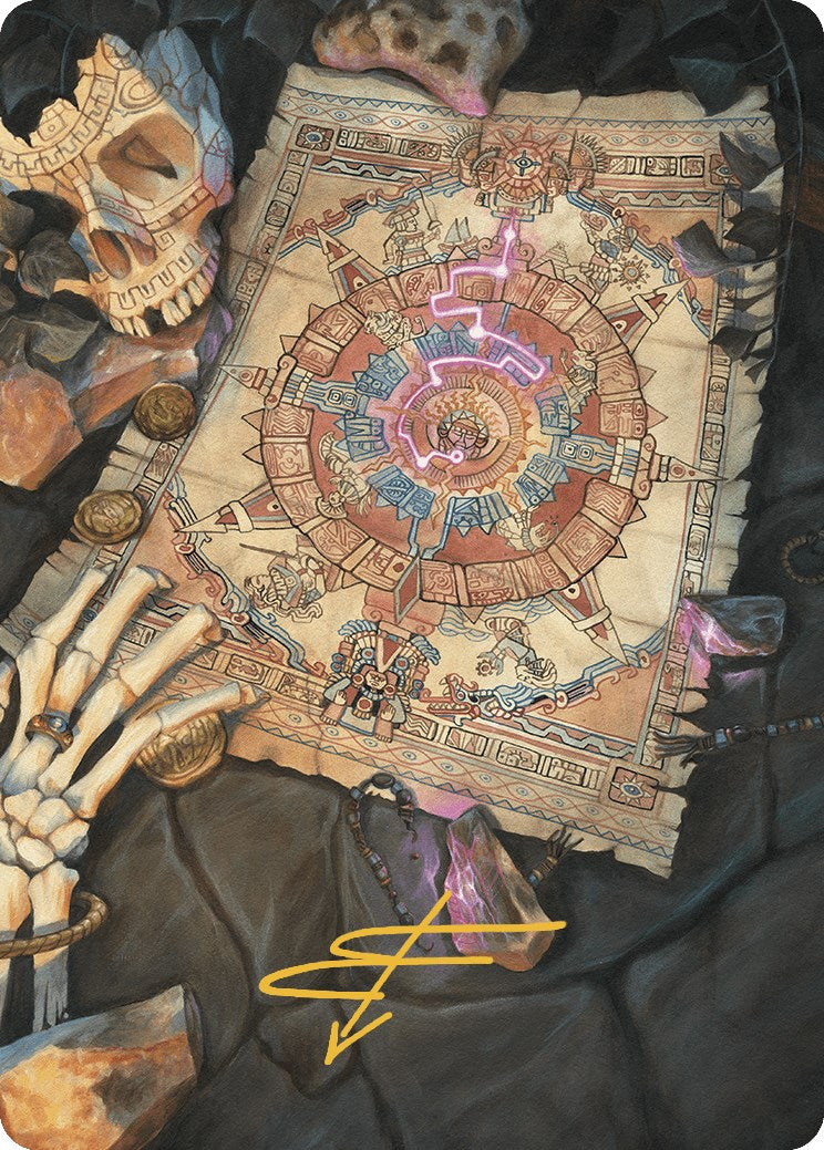 mtg map token cards Map Token Art Card (Gold-Stamped Signature) [The Lost Caverns of Ixala