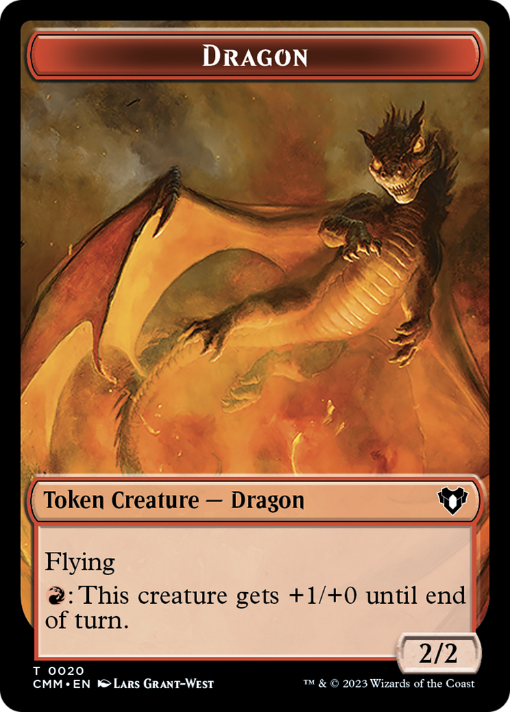 mtg cards that make dragon tokens Token (5/5) by Drew Tucker Common Flying Dragon Token (20) [Commander Masters