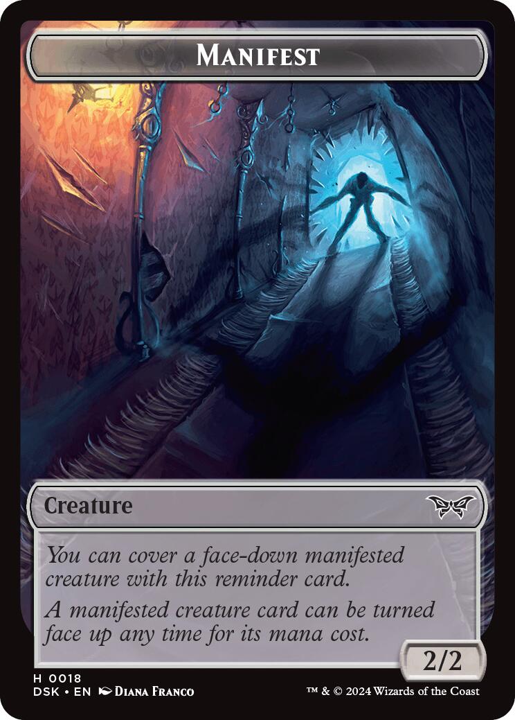 Gremlin // Manifest Double-Sided Token [Duskmourn: House of Horror Tok Gremlin // Manifest Double-Sided Token [Duskmourn: House of Horror Tok