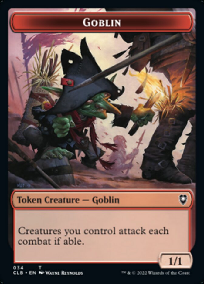 cards that double tokens mtg Pirate // Goblin Double-Sided Token [Commander Legends: Battle for Bal
