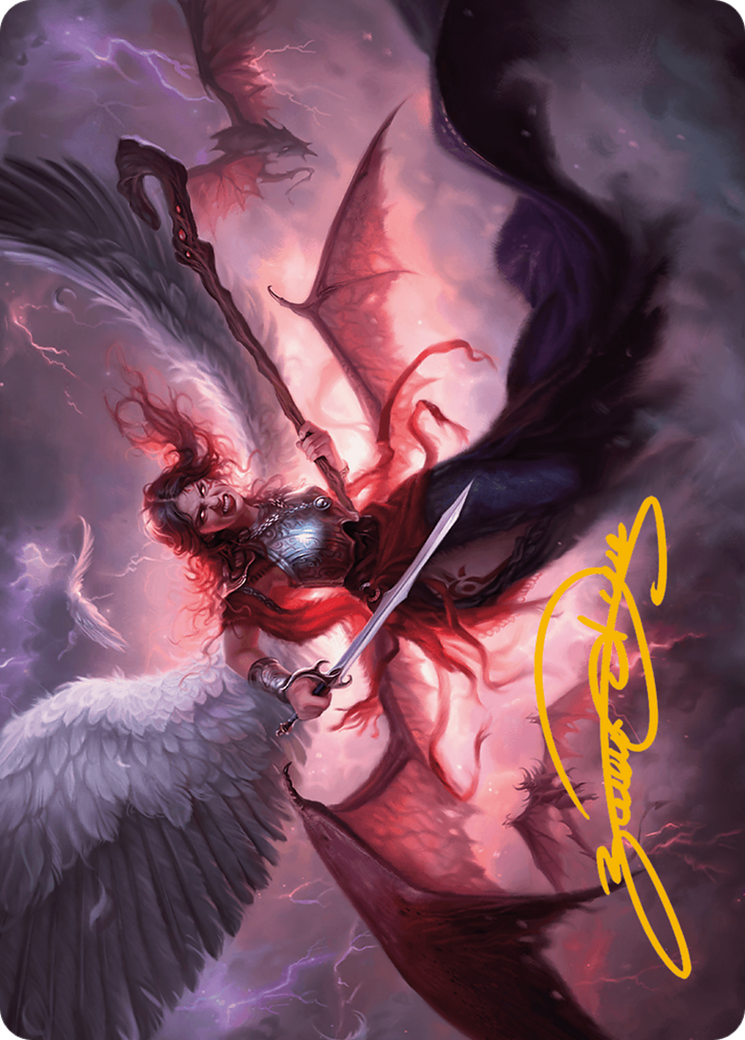 mtg gold stamped signature cards Kaalia of the Vast Art Card (Gold-Stamped Signature) [Modern Horizons