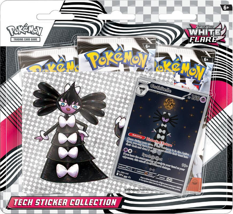 White Flare Tech Sticker Collection - Scarlet & Violet