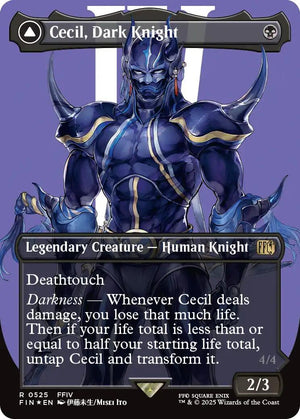 Cecil, Dark Knight // Cecil, Redeemed Paladin (Borderless) (Surge Foil) [FINAL FANTASY]