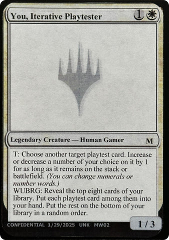 You, Iterative Playtester [Unknown Event]