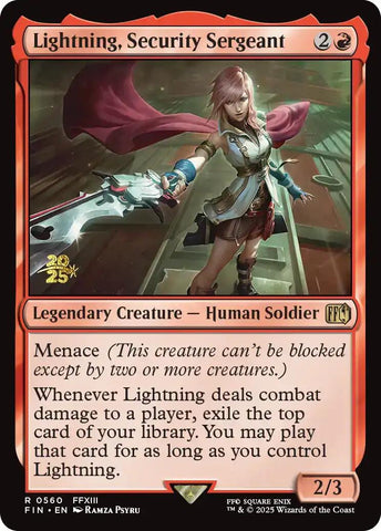 Lightning, Security Sergeant [FINAL FANTASY Prerelease Promo]