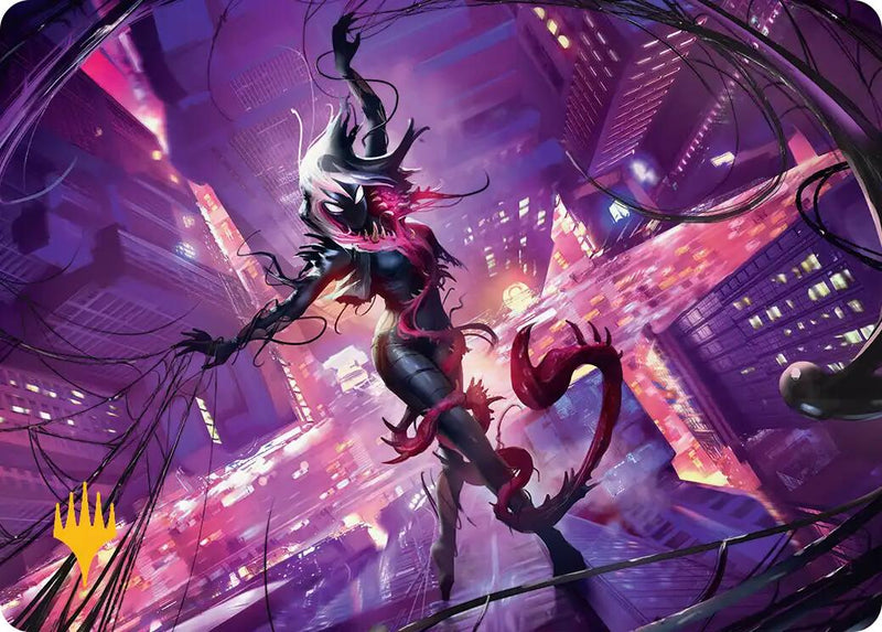 Gwenom, Remorseless Art Card (Gold-Stamped Planeswalker Symbol) [Marvel's Spider-Man Art Series]