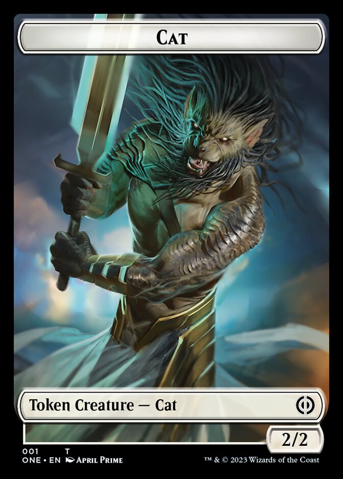 rebel cards mtg Rebel // Cat Double-Sided Token [Phyrexia: All Will Be One Tokens]