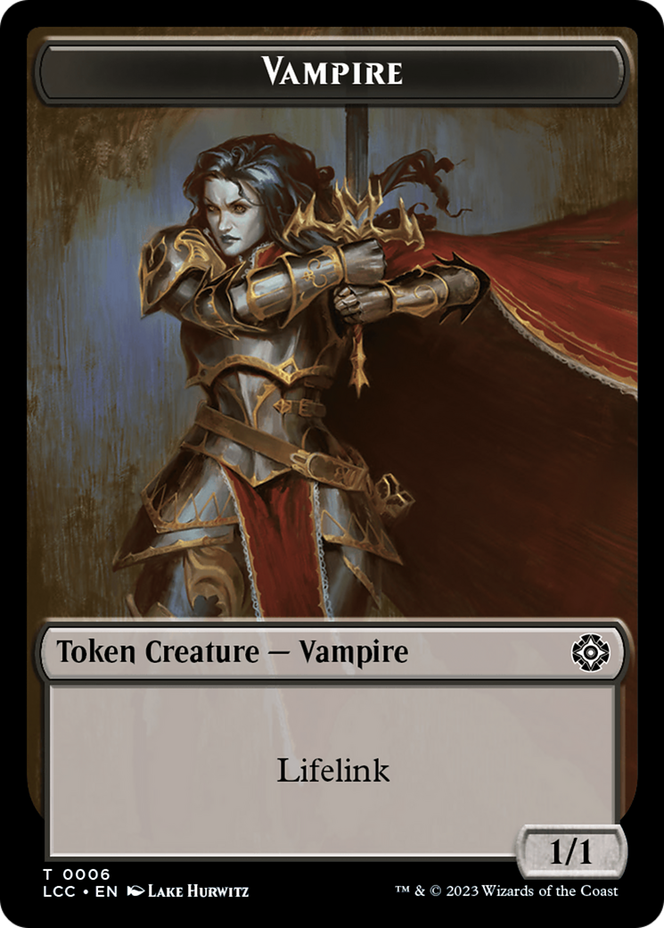mtg ixalan vampire cards Vampire (0006) // Vampire Demon Double-Sided Token [The Lost Caverns o