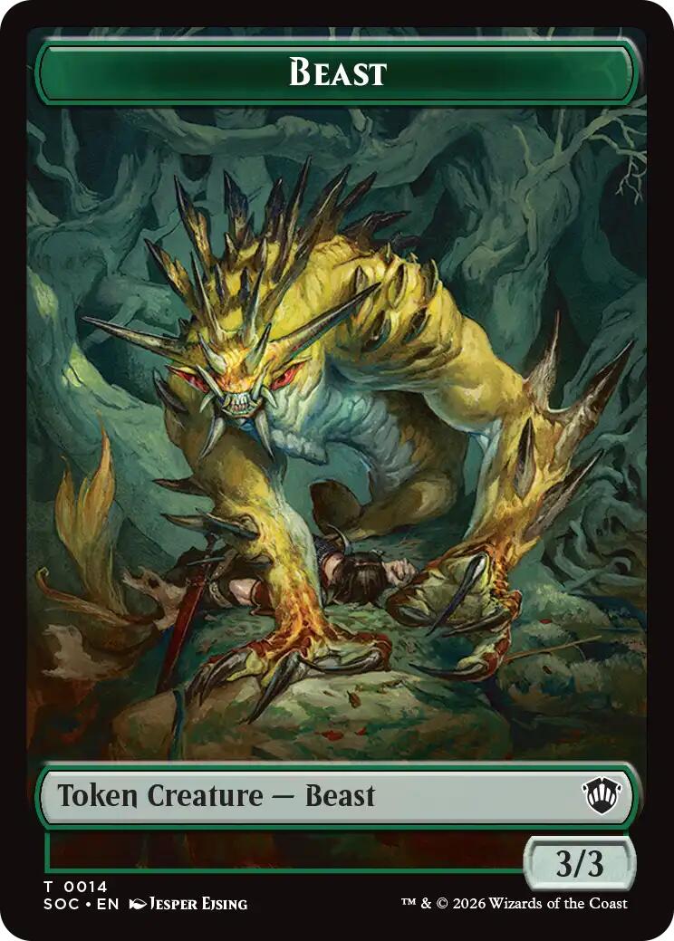 Beast // Primo, The Indivisible Double-Sided Token [Secrets of Strixhaven Commander Tokens]