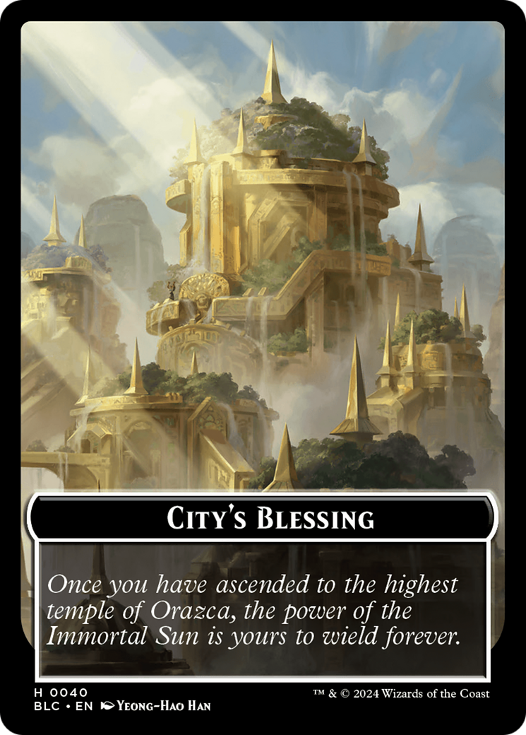 Hamster // City's Blessing Double-Sided Token [Bloomburrow Commander T