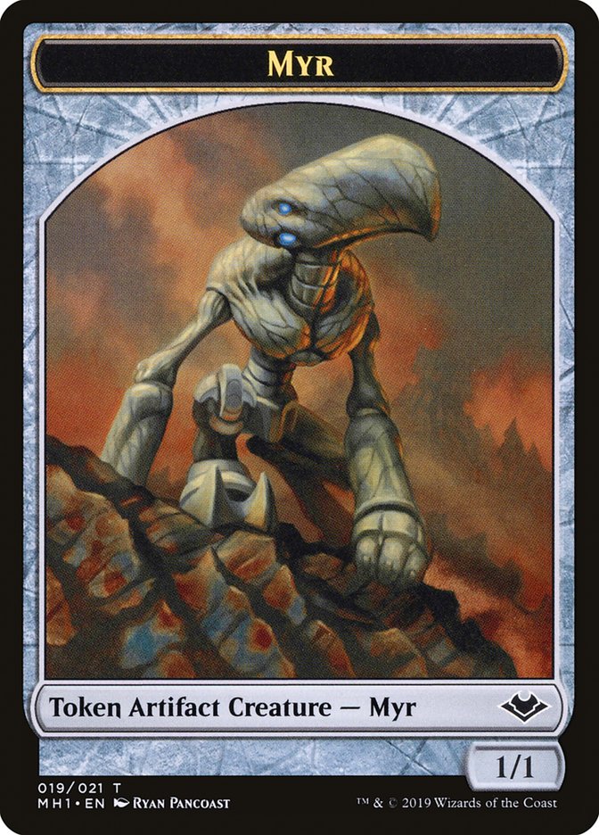 myr cards mtg Altered Art When Myr Retriever is put into a graveyard from the battlefield Palladium Myr (Commander Party) |