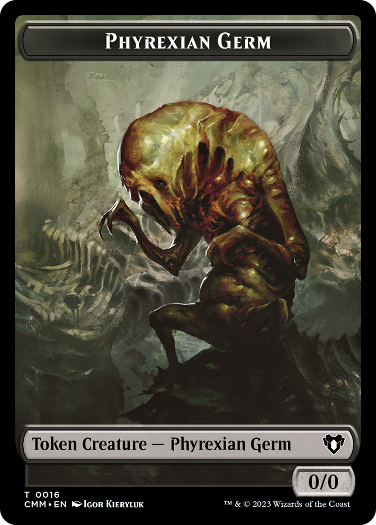 Manifest // Phyrexian Germ Double-Sided Token [Commander Masters Token