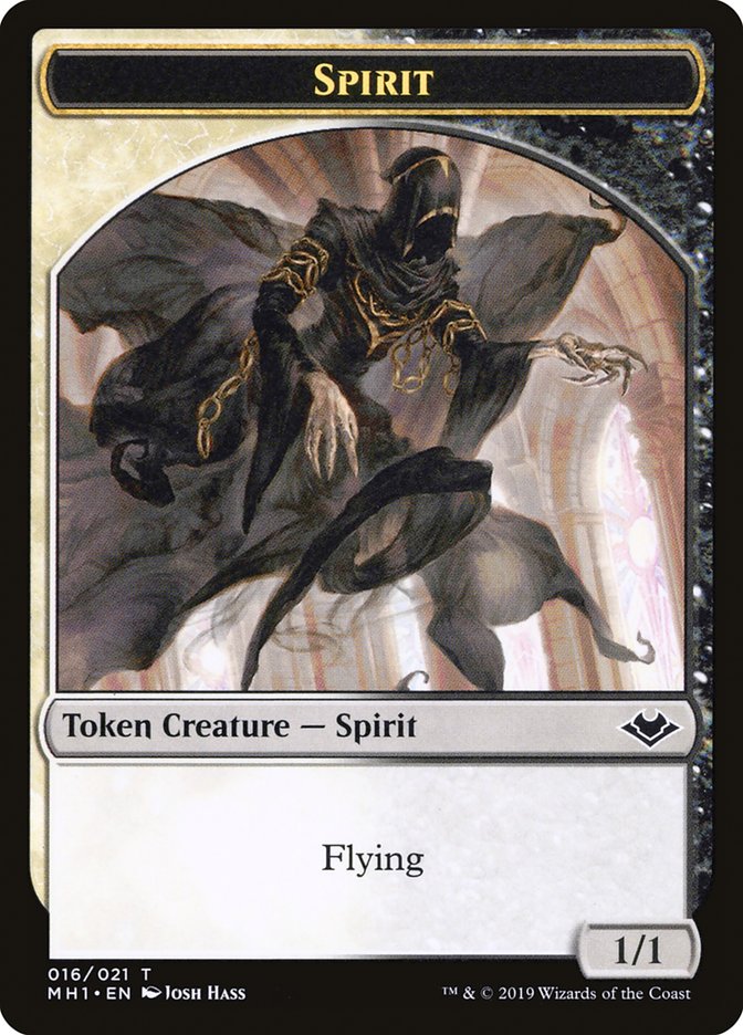 mtg cards that make spirit tokens Custom token inspired by so many lovely evenings playing with my partner. She used to be a priestess, whose sacred duty was to keep the cleansing vessel full of holy put a +1/+1 counter on this creature. Spirit Final Fantasy Commander