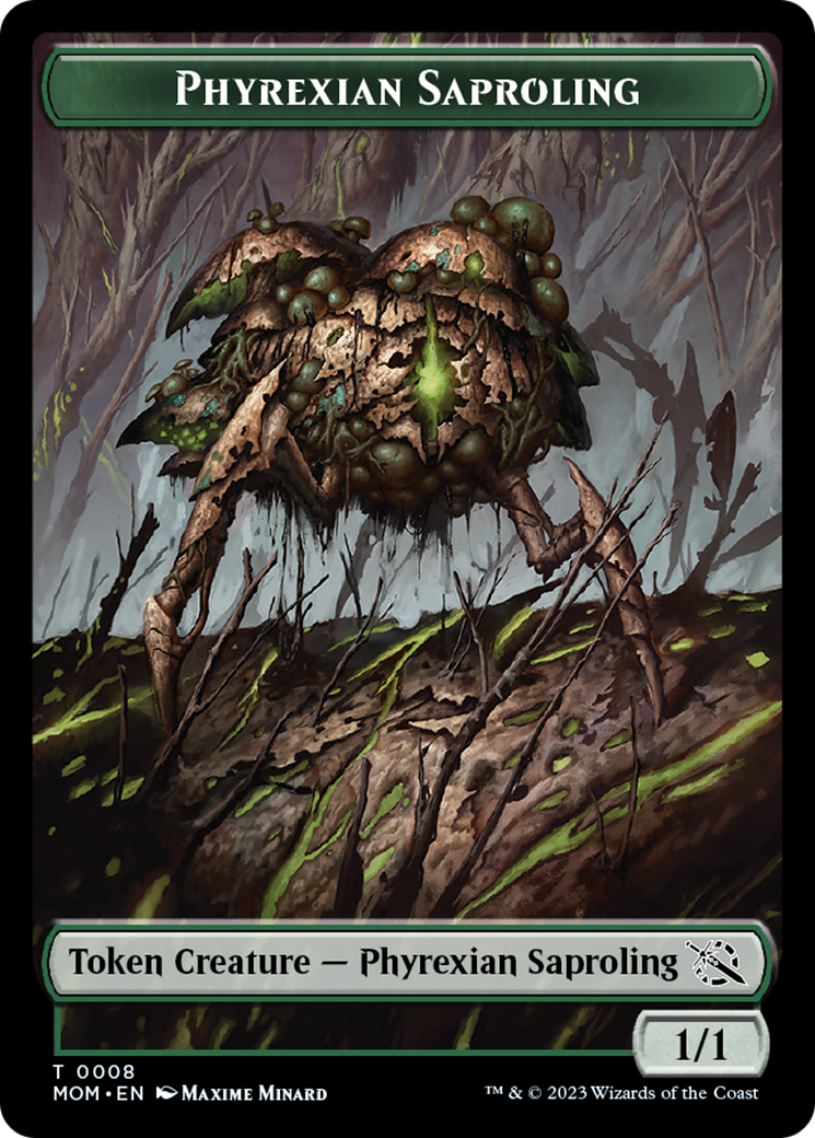 Treasure (21) // Phyrexian Saproling Double-Sided Token [March of the