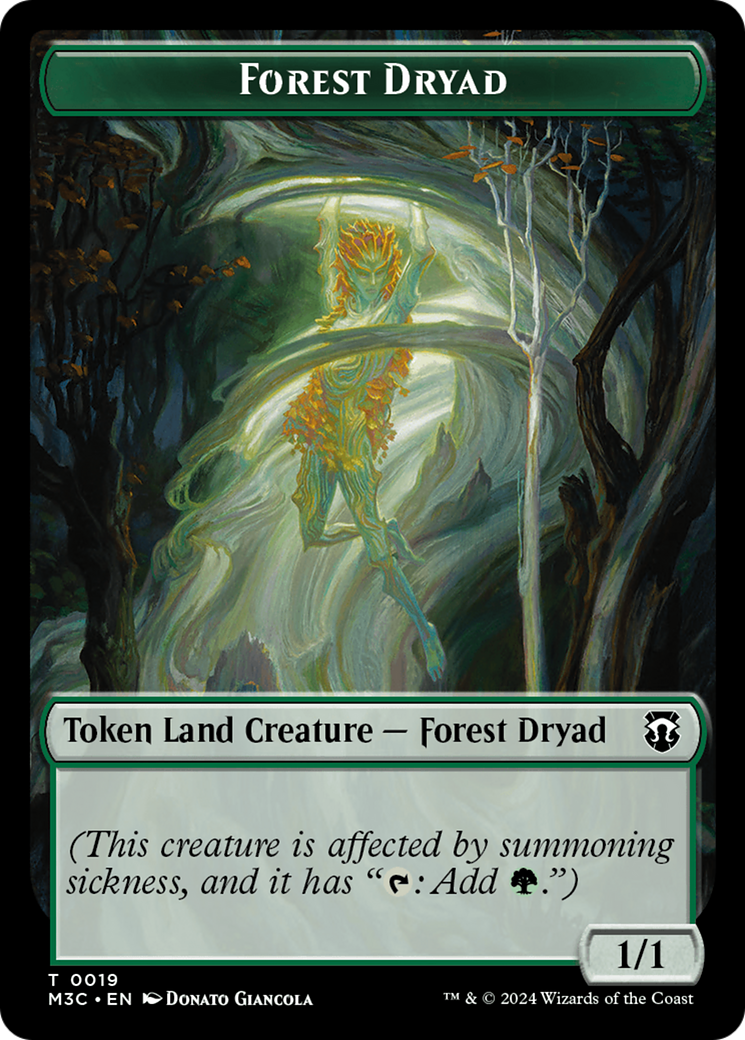 mtg ripple cards Boar (Ripple Foil) // Forest Dryad Double-Sided Token [Modern Horizons