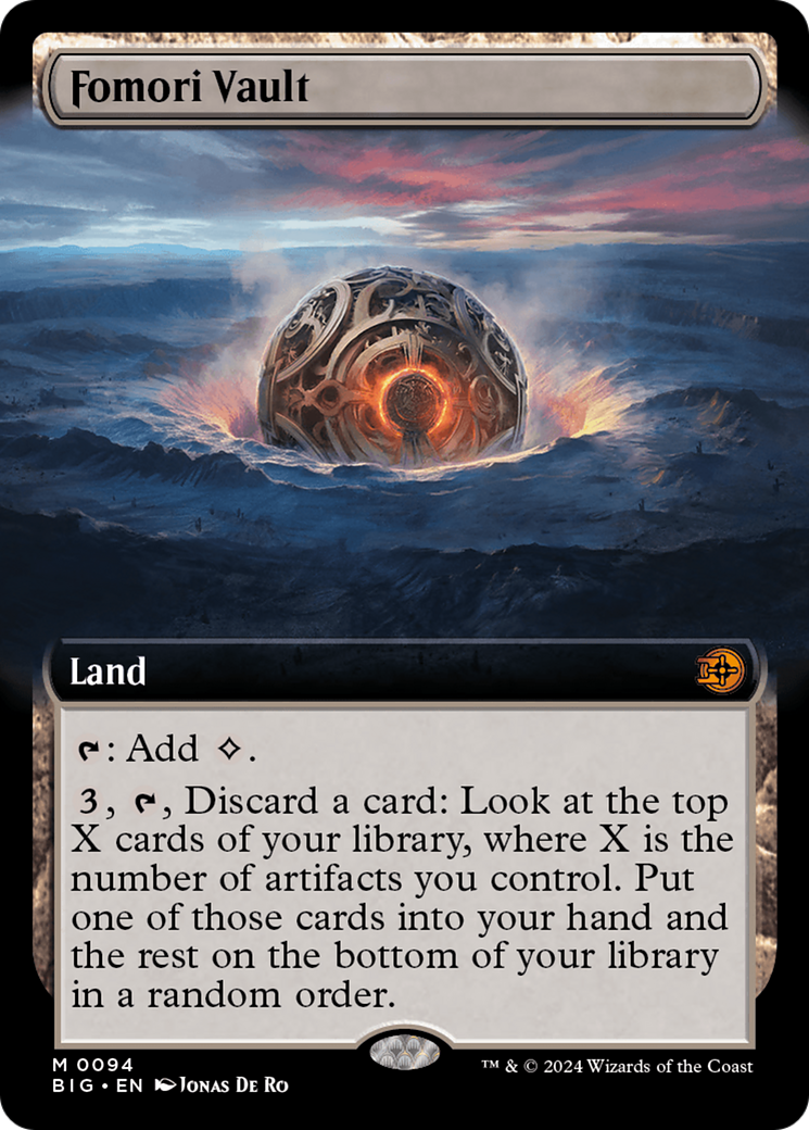 vault cards mtg Fomori Vault (Extended Art) [Outlaws of Thunder Junction: The Big Scor