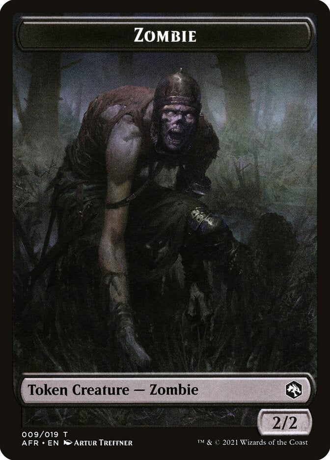 mtg zombie token cards Zombie Token [Dungeons & Dragons: Adventures in the Forgotten Realms T