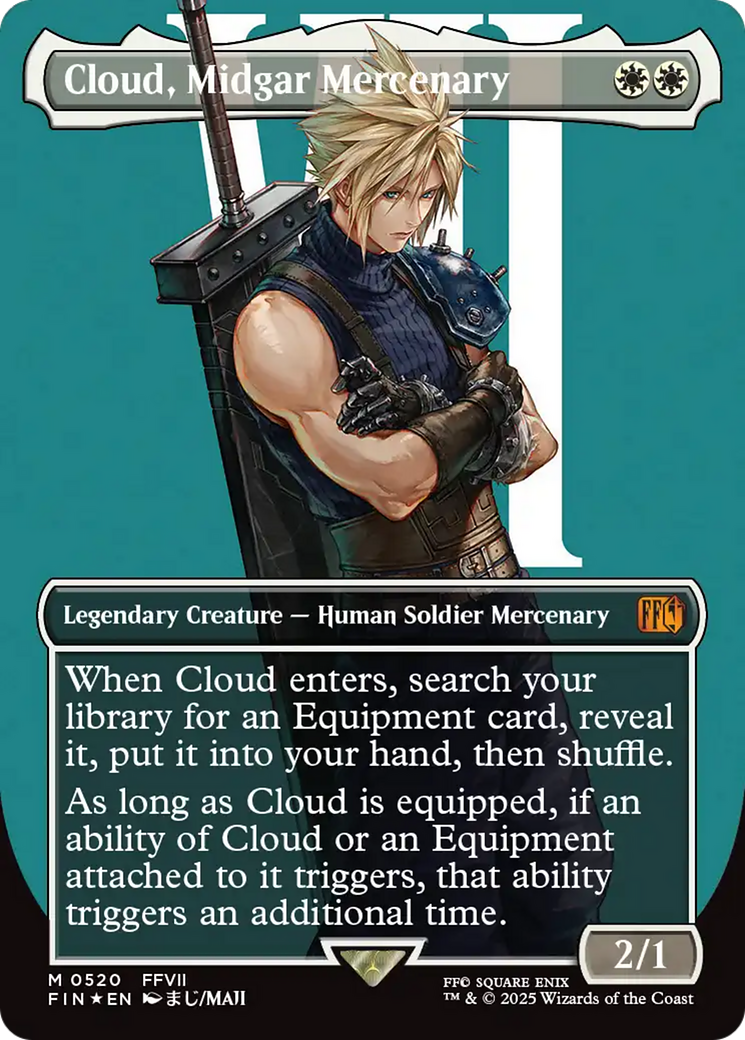 final fantasy mtg foil - Collector's Edition Commander Deck Whenever another creature dies Cloud, Midgar Mercenary (Borderless) (Surge
