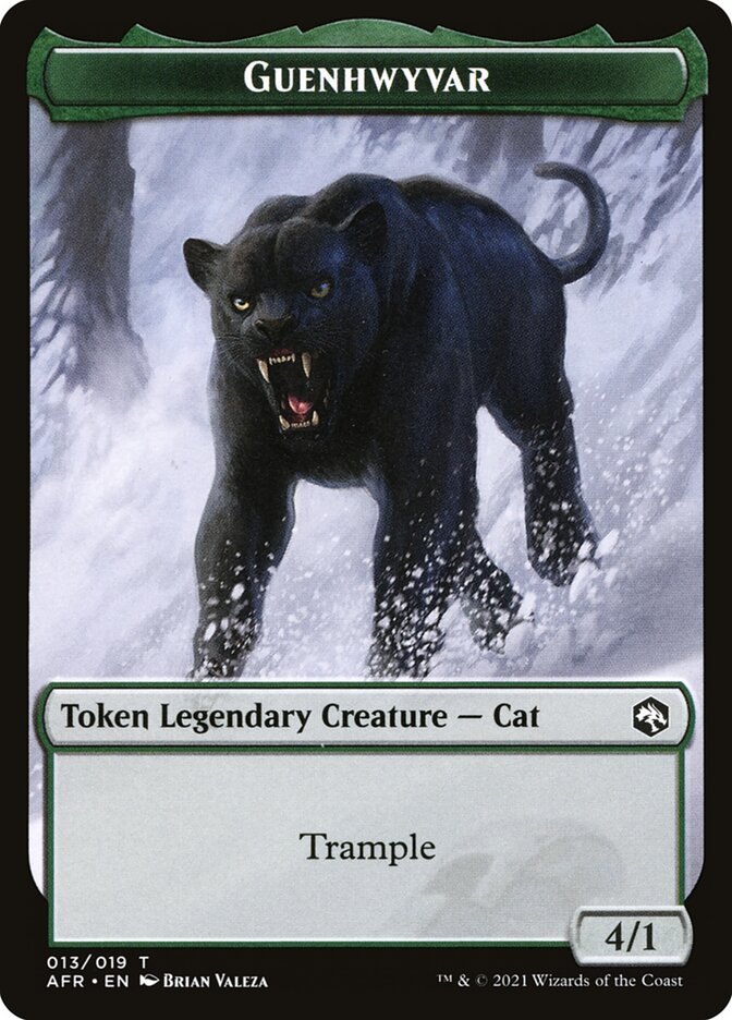 mtg forgotten realms black cards Guenhwyvar Token [Dungeons & Dragons: Adventures in the Forgotten Real