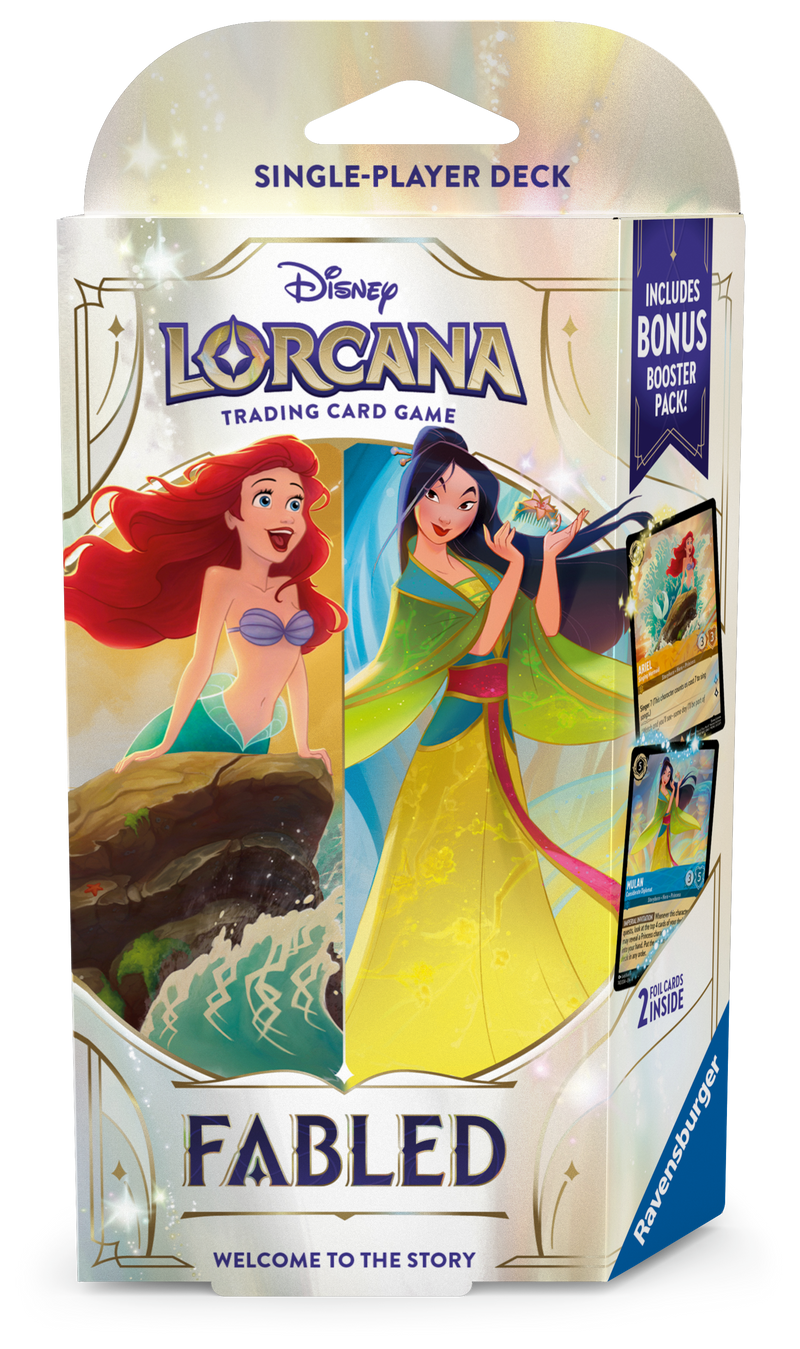 fabled lorcana starter deck Display beautifully illustrated cards Disney Lorcana: Fabled Starter Deck
