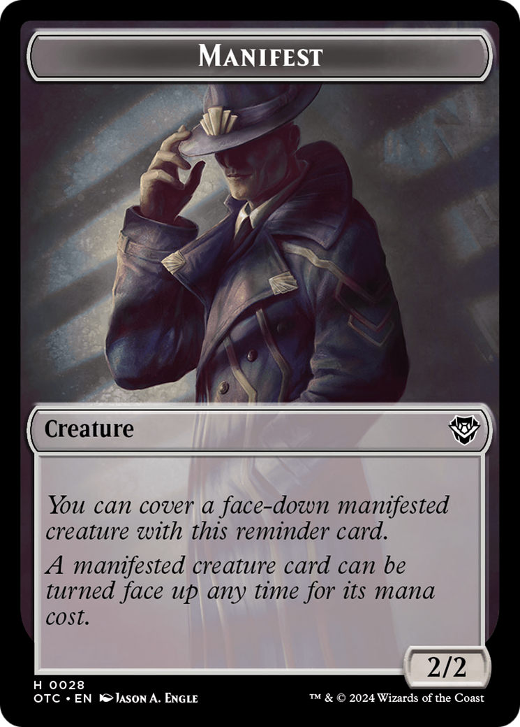 mtg cards that make thopters Thopter // Manifest Double-Sided Token [Outlaws of Thunder Junction Co