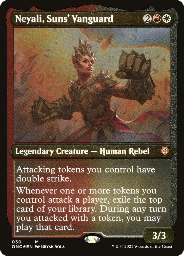 Neyali, Suns' Vanguard (Foil Etched) (Display Commander) [Phyrexia: Al