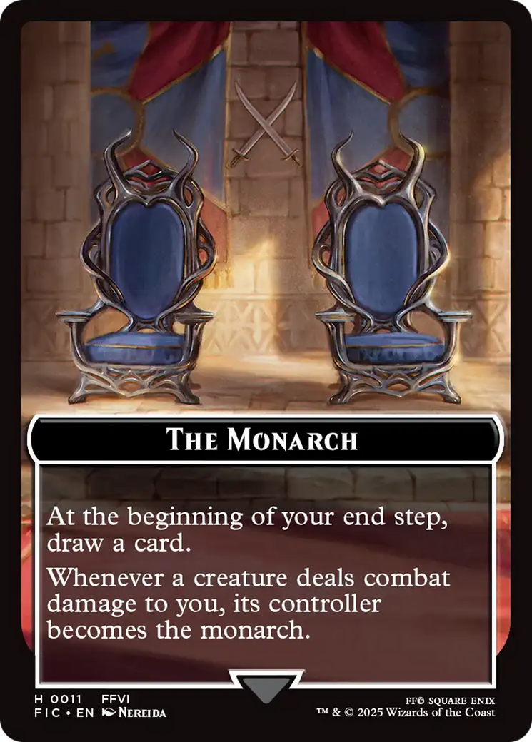 mtg double tokens card Down - Outlaws of Thunder Junction The Blackjack // The Monarch