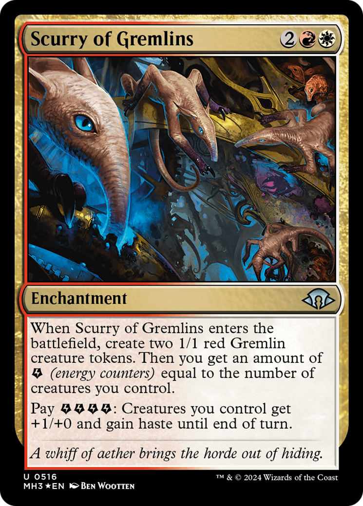 mtg cards with ripple Era of Innovation - Foil then choose any number of permanents you control that had a counter put on them this way Scurry of Gremlins (Ripple Foil)