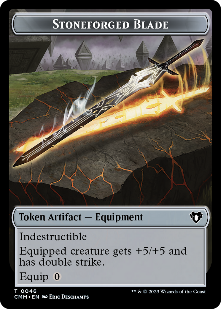 Servo // Stoneforged Blade Double-Sided Token [Commander Masters Token Servo // Stoneforged Blade Double-Sided Token [Commander Masters Token
