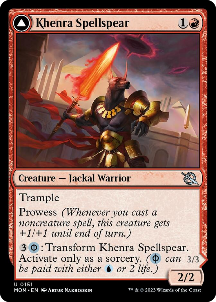 Khenra Spellspear // Gitaxian Spellstalker [March of the