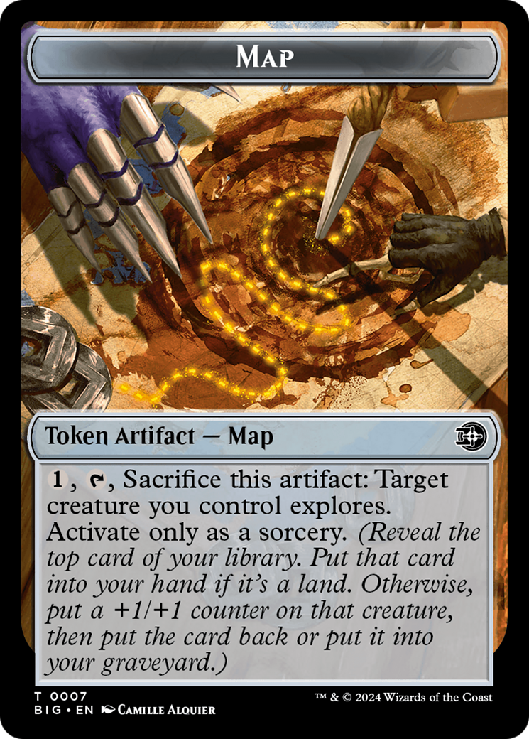 treasure mtg cards Treasure // Map Double-Sided Token [Outlaws of Thunder Junction Tokens