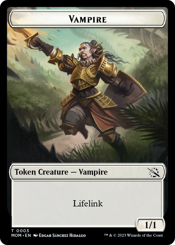 Warrior // Vampire Double-Sided Token [March of the Machine